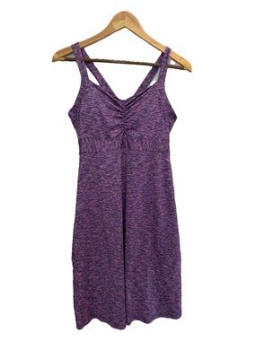 Prana Amaya Spacedye Dress Purple Athleisure Outdoor Athletic Dress Sz Medium
